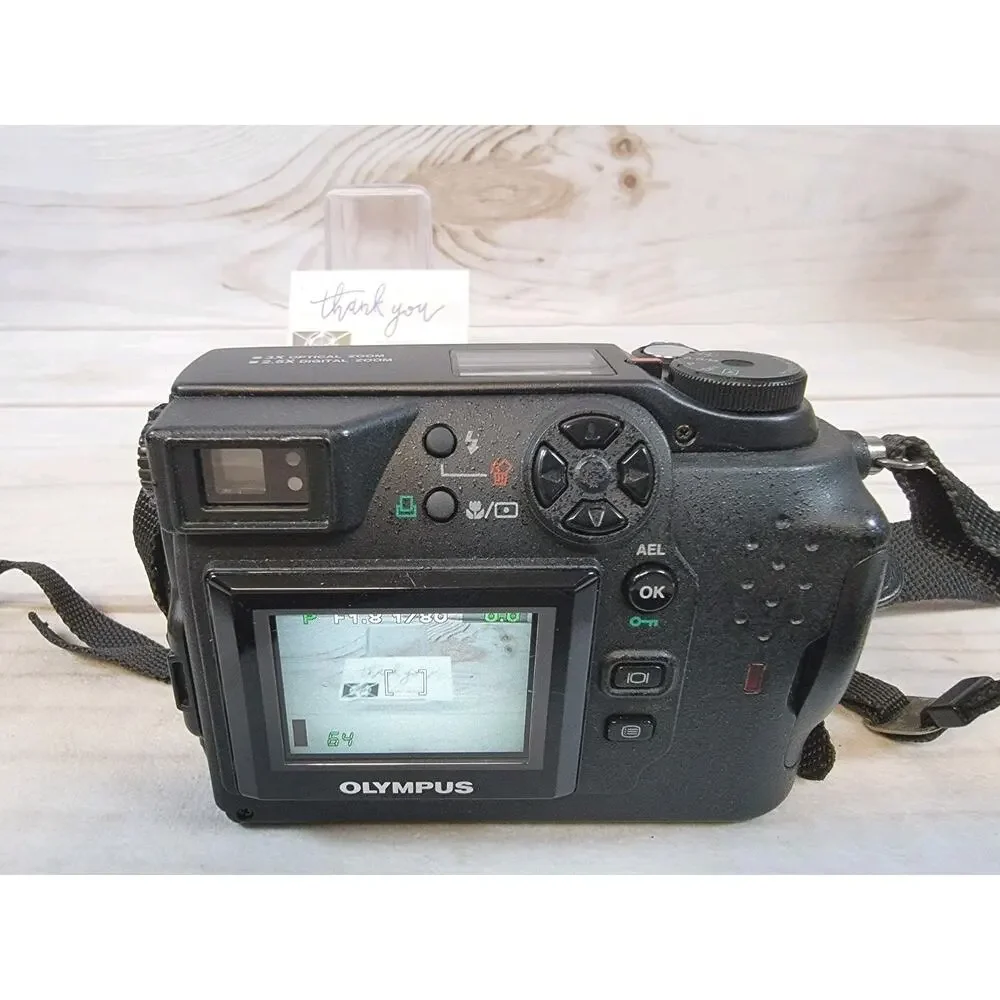 Olympus CAMEDIA C-3040 Zoom 3.3MP Digital Camera - Black W/Case Tested